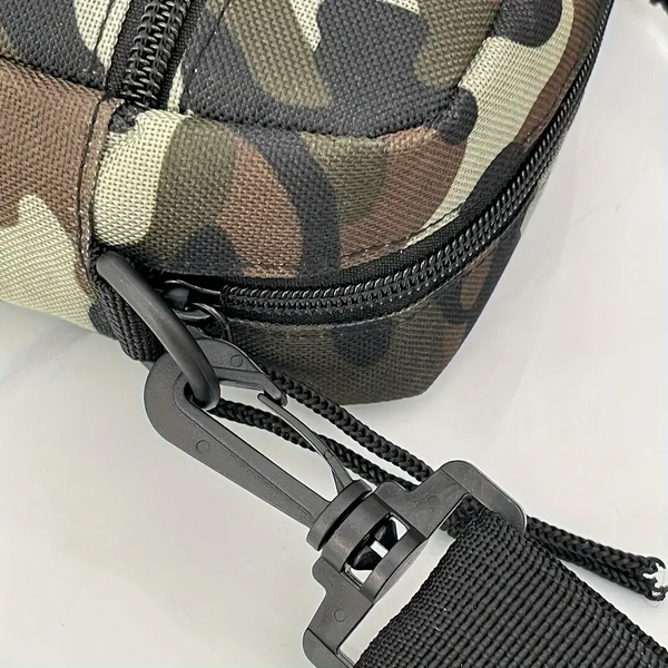 #EH11383 CAMO 7.9" RUGGED NYLON POUCH BAG MEGA EXTRA LARGE VERTICAL ZIPPER CLOSURE, BELT LOOP HOLSTER CELL PHONE TABLET CASE UNIVERSAL OVERSIZE