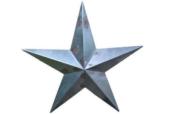 #EH10418 UNFINISHED GALVANIZED BARN STAR 3" TO 120" METAL WALL ART WESTERN HOME  DECOR HANDMADE