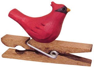 CH_G19874 CARDINAL CLIP RESIN ORNAMENTS WESTERN HOME DECOR NEW--FREE SHIPPING