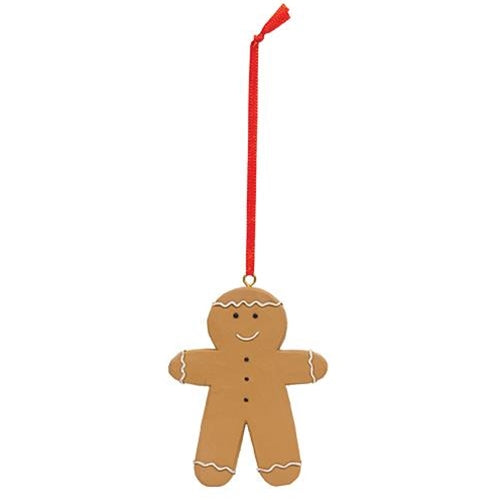 CH_G52085 RESIN BABY GINGERBREAD COOKIE ORNAMENTS W/ RED HANGER WESTERN HOME DECOR NEW--FREE SHIPPING