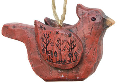 CH_GM1671 CARVED CARDINAL RESIN ORNAMENTS WESTERN HOME DECOR NEW--FREE SHIPPING