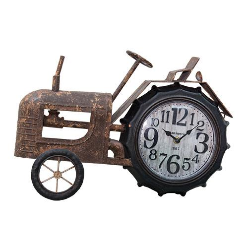 ITEM# CH_G16A9898 15" RUSTIC TRACTOR CLOCK FARMHOUSE METAL ART WESTERN HOME DECOR NEW