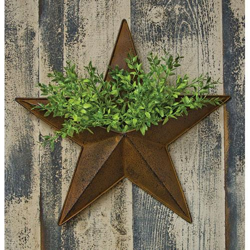 12",16" RUST & BLACK POCKET STAR WESTERN HOME DECOR METAL WALL ART NEW