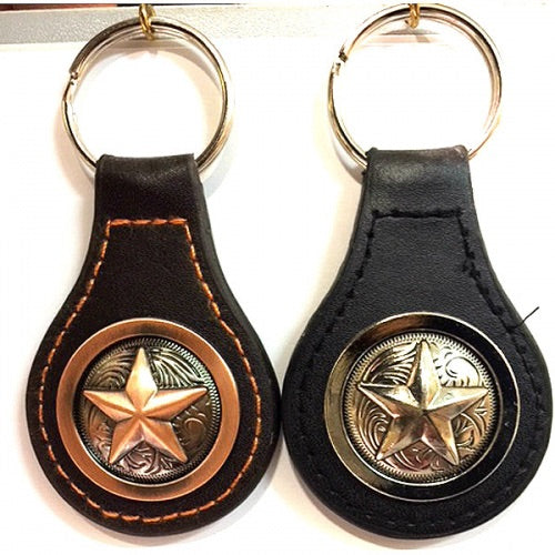 EH80012 LONESTAR ROPE RING SILVER OR BRONZE KEY FOB KEYCHAIN