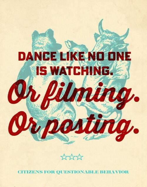DANCE LIKE TIN SIGN METAL ART WESTERN HOME DECOR CRAFT