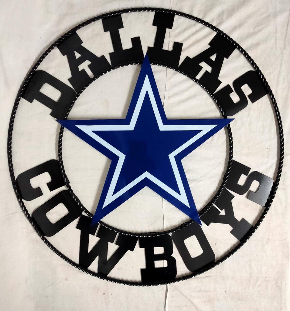 24",32",36" DALLAS COWBOYS METAL WALL ART WESTERN HOME DECOR VINTAGE RUSTIC BRONZE NEW