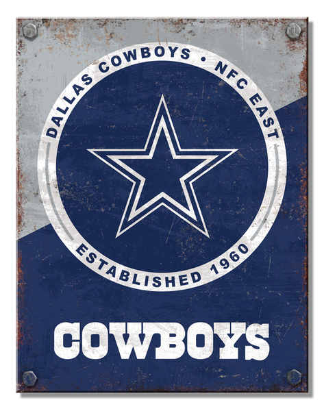 #8057 DALLAS COWBOYS NFL TIN SIGN CUSTOM METAL VINTAGE TEAM CRAFT WESTERN HOME DECOR OFFICIAL LICENSED PRODUCT