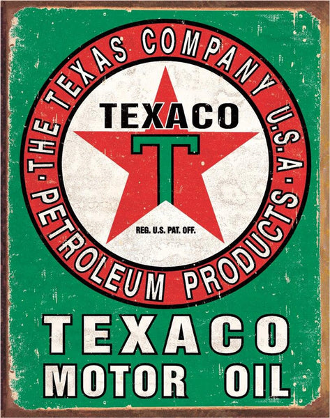 #1927 TEXACO OIL WEATHERED TIN SIGN CUSTOM METAL ART WESTERN HOME DECOR NEW