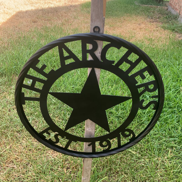 ARCHER STYLE YOUR CUSTOM NAME LASERCUT METAL SIGN WESTERN HOME DECOR HANDMADE ART