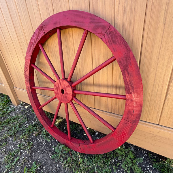 RED WAGON WHEEL BARN WOOD WESTERN HOME DECOR RUSTIC NEW 16",24",30",36",40"
