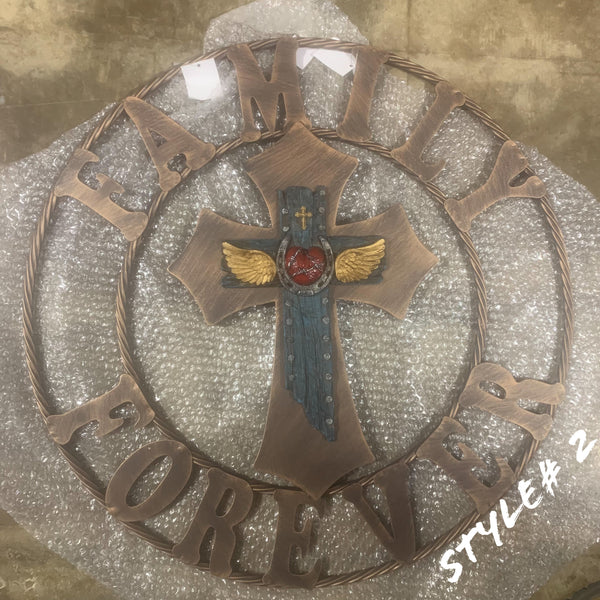 CUSTOM CROSS WALL ART WESTERN HOME DECOR HANDMADE NEW