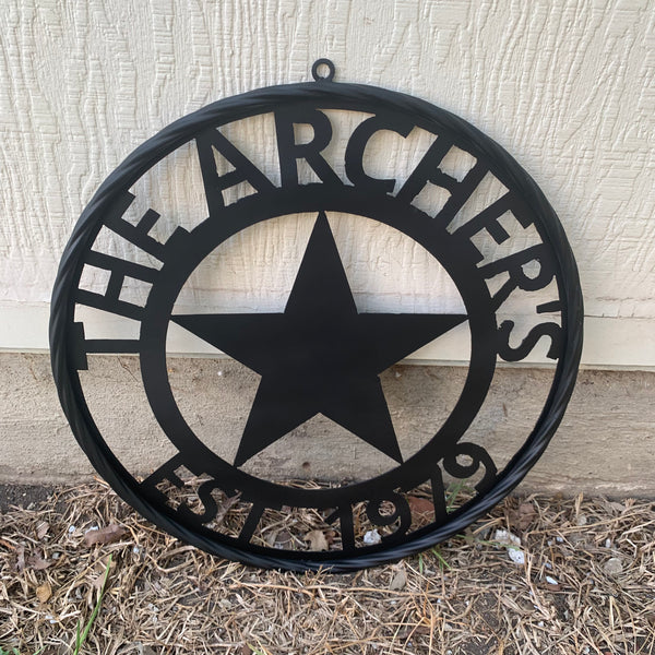 ARCHER STYLE YOUR CUSTOM NAME LASERCUT METAL SIGN WESTERN HOME DECOR HANDMADE ART
