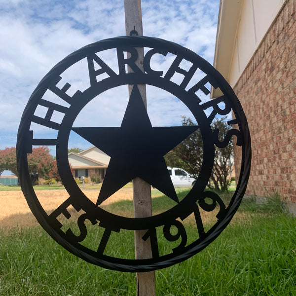 ARCHER STYLE YOUR CUSTOM NAME LASERCUT METAL SIGN WESTERN HOME DECOR HANDMADE ART