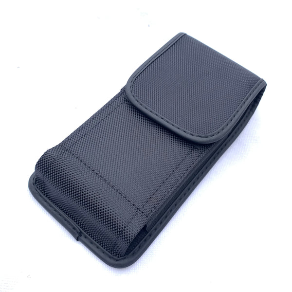 #EH11389 NYLON 7" RUGGED PHONE POUCH EXTRA LARGE BELT LOOP HOLSTER BLACK CELL PHONE CASE VERTICAL UNIVERSAL OVERSIZE Z-LITE BRAND NEW