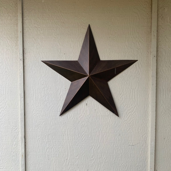 36" BARN STAR RUSTIC BRONZE 5 POINT METAL STAR OF DAVID WESTERN HOME DECOR HANDMADE NEW #EH10047