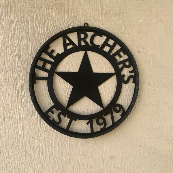 ARCHER STYLE YOUR CUSTOM NAME LASERCUT METAL SIGN WESTERN HOME DECOR HANDMADE ART
