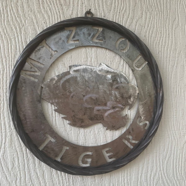 12", 18", 24", 32" MIZZOU TIGERS MISSOURI CUSTOM RAW METAL VINTAGE CRAFT TEAM SIGN HANDMADE