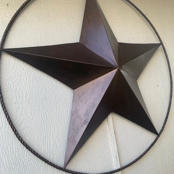 LONE STAR 60" BARN STAR METAL RUSTIC  BRONZE VINTAGE COPPER WALL ART WESTERN HOME DECOR HANDMADE NEW EH10524