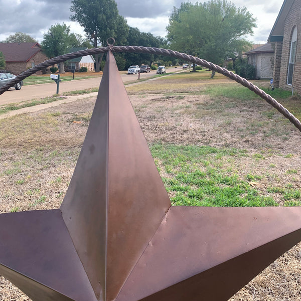 LONE STAR 60" BARN STAR METAL RUSTIC  BRONZE VINTAGE COPPER WALL ART WESTERN HOME DECOR HANDMADE NEW EH10524