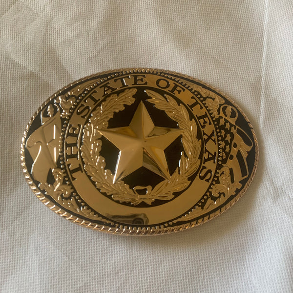 LONESTAR STATE ROSE GOLD STAR BELT BUCKLE LARGE WESTERN BUCKLE FASHION ART NEW #EH12264