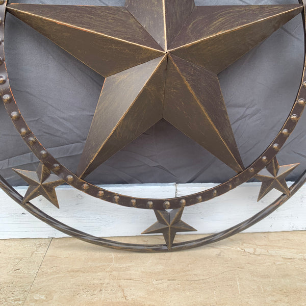 24" MULTI STAR BEADED COLIBROX BARN STAR METAL LONESTAR WESTERN HOME DECOR HANDMADE RUSTIC DARK BRONZE NEW