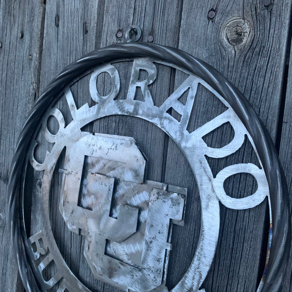 COLORADO BUFFALOES CUSTOM RAW METAL VINTAGE CRAFT SIGN TEAM ART WESTERN HOME DECOR HANDMADE