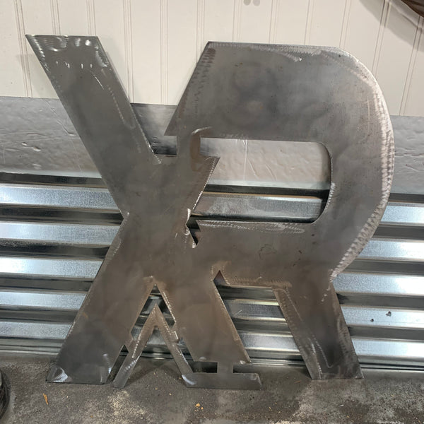 #EH11299 CUSTOM NAME XR ROOFING STYLE SIGN RED,WHITE & BLUE TEXAS FLAG LOGO HANDMADE