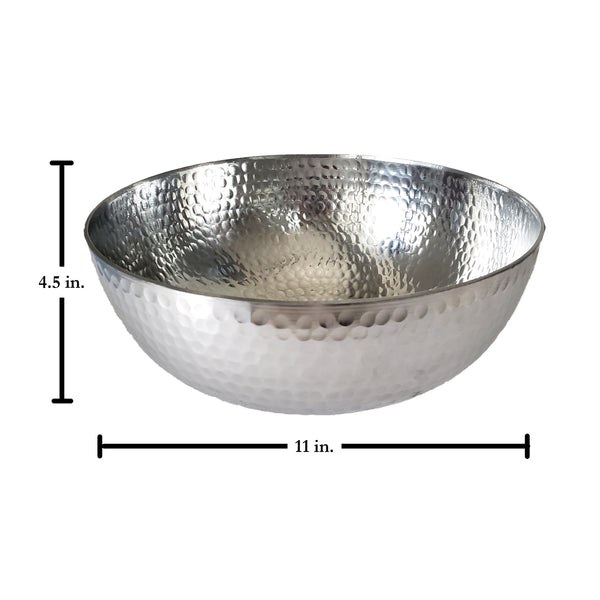 #IH_12414 HAMMERED SALAD BOWL SMALL METAL WESTERN HOME DECOR HANDMADE NEW