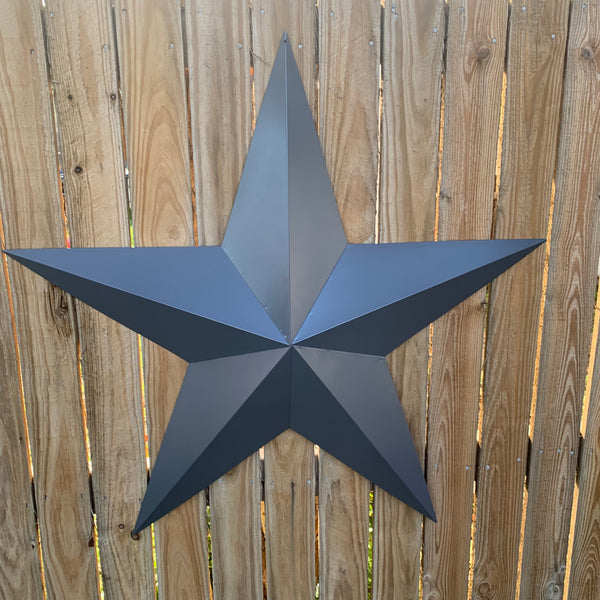 GUN METAL GREY STAR BARN STAR NO RING DAVID STAR 5 POINT WESTERN HOME DECOR HAND PAINTED