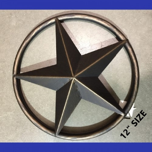 SOLID RING BRONZE BARN STAR METAL LONE STAR WESTERN HOME DECOR HANDMADE NEW 3" TO 38"-#EH10026