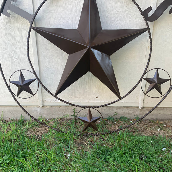 6 FOOT TEXAS LONE STAR GIANT LARGE OVERSIZE BARN STAR METAL RUSTIC BRONZE COPPER WALL ART WESTERN HOME DECOR HANDMADE NEW EH10523