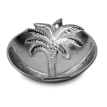 #IH_13419 PALM TREE BOWL SMALL METAL WESTERN HOME DECOR HANDMADE NEW