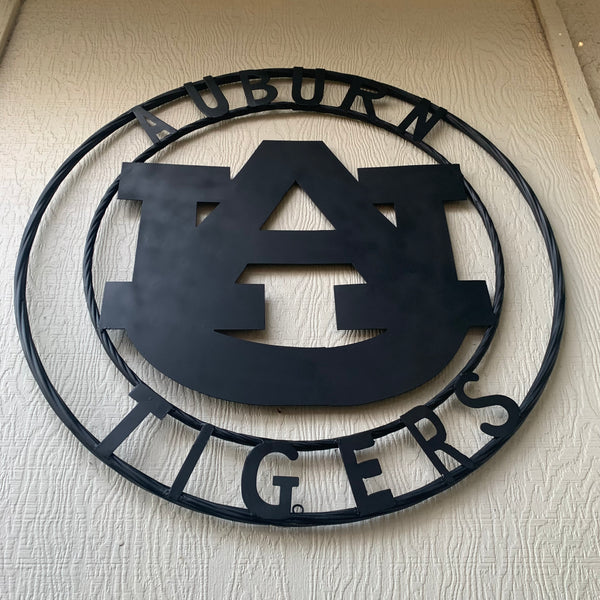 12", 18", 24", 32" AUBURN TIGERS BLACK METAL SIGN VINTAGE TEAM CUSTOM ART