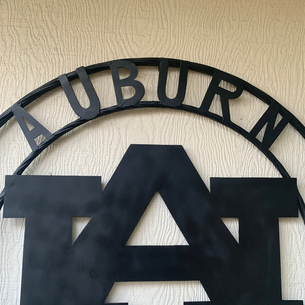 12", 18", 24", 32" AUBURN TIGERS BLACK METAL SIGN VINTAGE TEAM CUSTOM ART