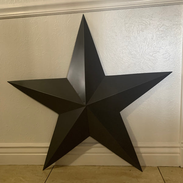 GUN METAL GREY STAR BARN STAR NO RING DAVID STAR 5 POINT WESTERN HOME DECOR HAND PAINTED