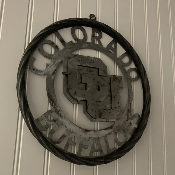 COLORADO BUFFALOES CUSTOM RAW METAL VINTAGE CRAFT SIGN TEAM ART WESTERN HOME DECOR HANDMADE