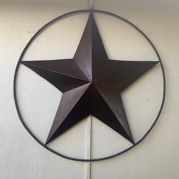LONE STAR 60" BARN STAR METAL RUSTIC  BRONZE VINTAGE COPPER WALL ART WESTERN HOME DECOR HANDMADE NEW EH10524