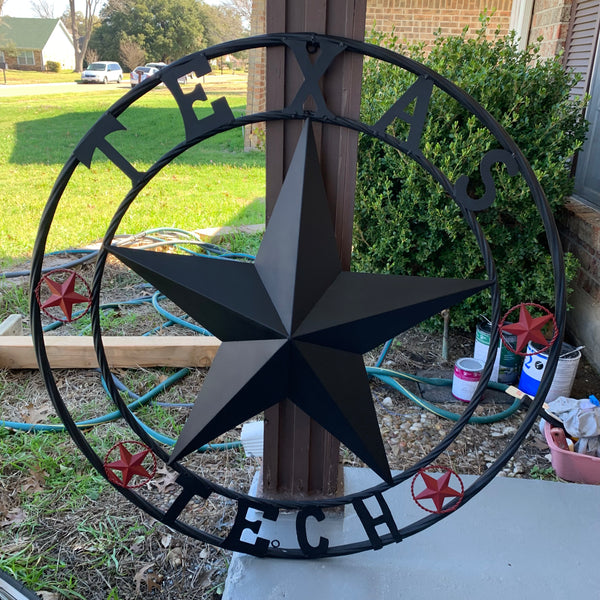 TEXAS TECH BARN STAR METAL LONESTAR CUSTOM VINTAGE METAL TEAM CRAFT ART WESTERN HOME DECOR SIZE:24",32",36",40",50"