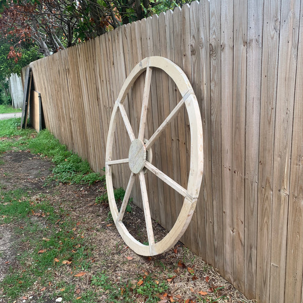 40",60" WAGON WHEEL NATURAL STAIN BARN WOOD WESTERN HOME DECOR RUSTIC HANDMADE NEW