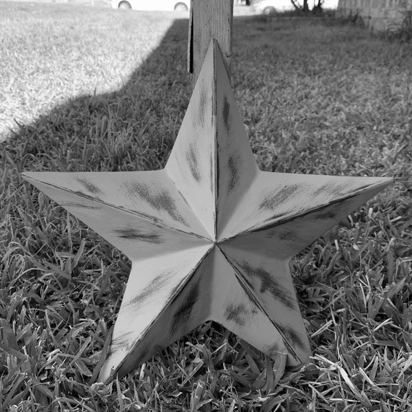 TURQUOISE DISTRESSED TWO TONE BARN STAR METAL ART WESTERN HOME DECOR HANDMADE NEW