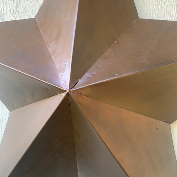 LONE STAR 60" BARN STAR METAL RUSTIC  BRONZE VINTAGE COPPER WALL ART WESTERN HOME DECOR HANDMADE NEW EH10524
