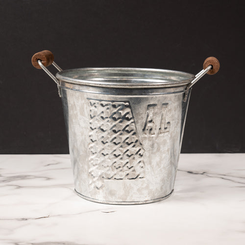 8" X 7" GALV. ALABAMA WINE BUCKET WESTERN HOME DECOR NEW #EH12507