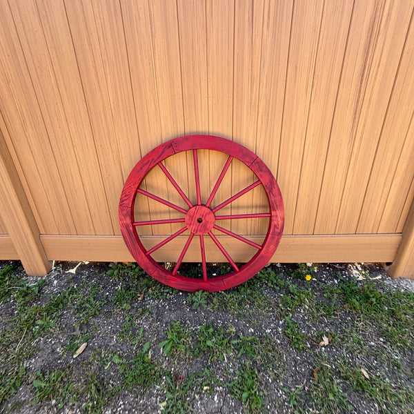 RED WAGON WHEEL BARN WOOD WESTERN HOME DECOR RUSTIC NEW 16",24",30",36",40"