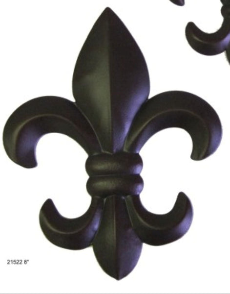 6",8" FLEUR DE LIS BROWN METAL SIGN WESTERN HOME DECOR HANDMADE NEW #EH12846