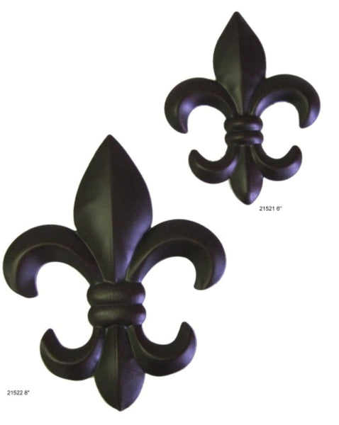 6",8" FLEUR DE LIS BROWN METAL SIGN WESTERN HOME DECOR HANDMADE NEW #EH12846