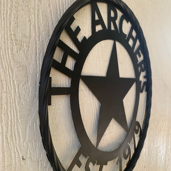 ARCHER STYLE YOUR CUSTOM NAME LASERCUT METAL SIGN WESTERN HOME DECOR HANDMADE ART