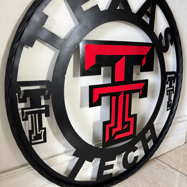 TEXAS TECH CUSTOM METAL VINTAGE SIGN WESTERN HOME DECOR HANDMADE