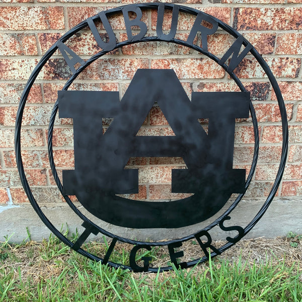 12", 18", 24", 32" AUBURN TIGERS BLACK METAL SIGN VINTAGE TEAM CUSTOM ART