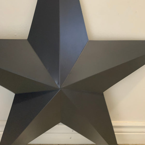 GUN METAL GREY STAR BARN STAR NO RING DAVID STAR 5 POINT WESTERN HOME DECOR HAND PAINTED