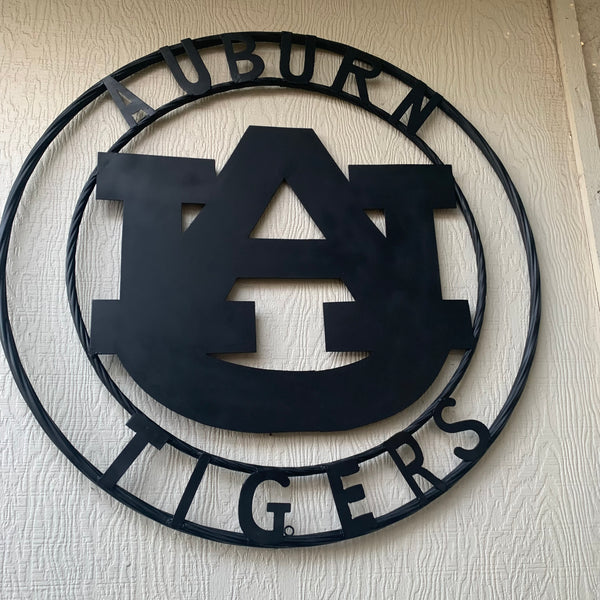 12", 18", 24", 32" AUBURN TIGERS BLACK METAL SIGN VINTAGE TEAM CUSTOM ART